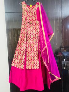 Heavy Party Wear - Lehenga and long Kurti With dup