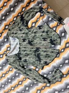 olive zipper top