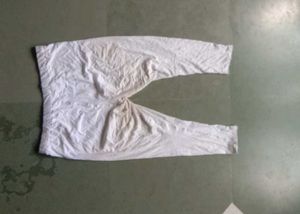 White Cropped Lounge Pants