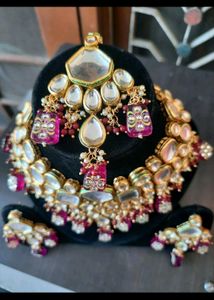 Beautiful Purple Kundan Jewelry Set
