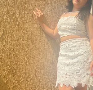 White Floral Lace Dress