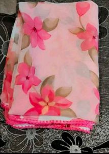 Lightweight Chiffon Saree With Tag And Blouse