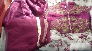 Wedding Wear Anarkali Suit Set For 8-11 Girls