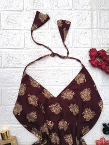 Festive Halter Neck Kurti 🎀