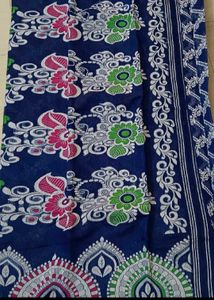 Blue Pure Cotton Jamdani Saree