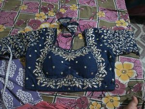 New Saree With Stitched Blouse