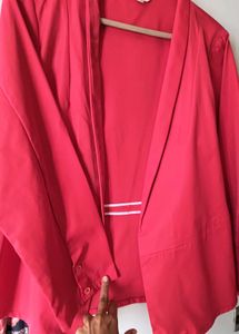 Bright Red Blazer - Size L