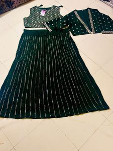 Size 4XL  3 Peace  Woman Beautiful Lehnga Set