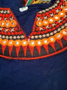 Girls Semi Indo Western Kurti on Leggings And Jean