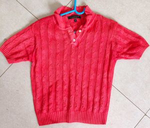 Red Woollen Crop Trop