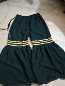 Green Sharara Palazzo Pants