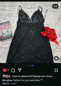 Backless Black Georgette Dress