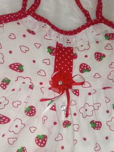 Strawberry Print Baby Sundress
