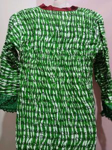 Green Printed Kurta🌷