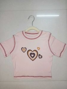 Crop Top with Heart  🤎