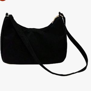 Black Nylon Shoulder Bag