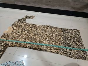Cream Color Netted Kurti With Inner Lining