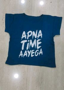 Blue 'Apna Time Aayega' Tee