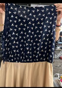 Blue And Beige Dress 🩵🩷