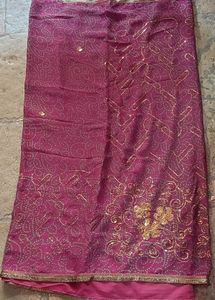 Purple Ethnic Bandhani Saree