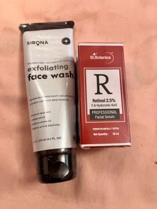 Sirona Facewash and Retinol Serum