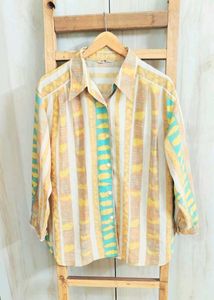Tan Colour Printed Shirt Size-44-46