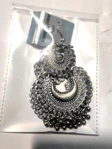 Oxidised Ear Long Jhumkas