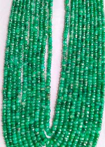 REAL EMERALD Beaded Necklace