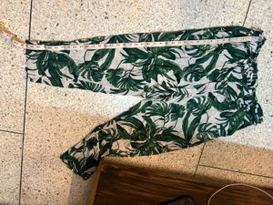 Palm Print Pants