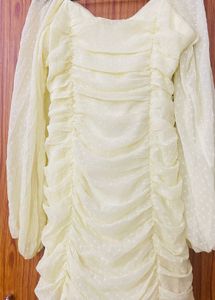 Yellow Sheer Mini Dress