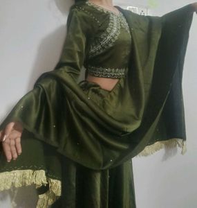 Green Lehenga Choli Set