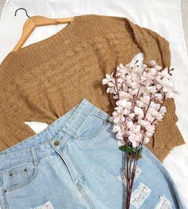 B2G2 🎁Y2K Brown Knit Sweater B