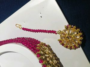 Indian Jewelry Set - Necklace, Earrings &amp; Tikka