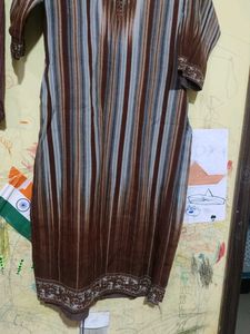 Striped Winter Kurta Set