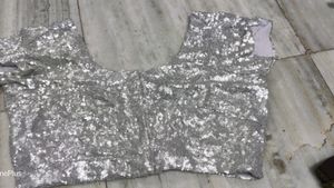 Silver Sequence Blouse Very Beautiful