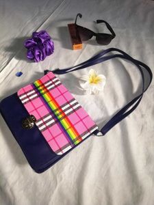 Rainbow Plaid Crossbody Bag