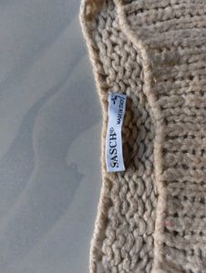 Beige Knit Sweater crochet