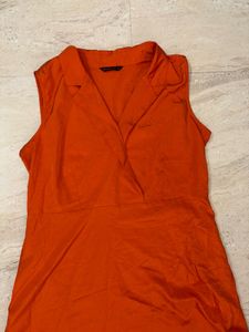 Orange Shirt Dress