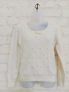 Elegant Cream Knit Sweater