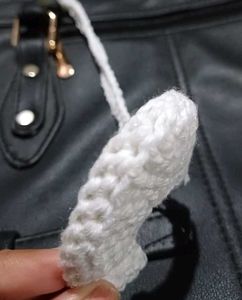 Handmade Crochet Moon Keychain