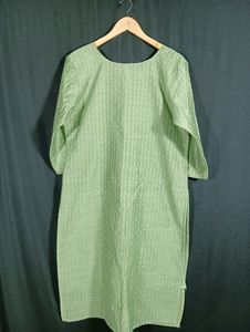 Women's Light Green Kurti Set
