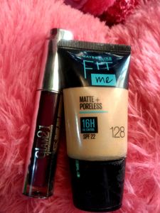🆓Delhivery Maybelline fit me foundation+ glam21