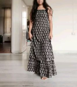 Block Print Cotton Kurti With Sharara