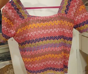 Net Top Rainbow Colour