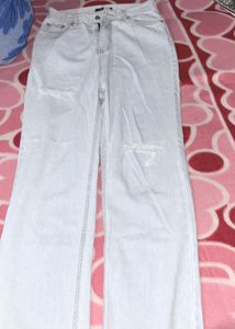 Light Wash Ripped Denim Jeans