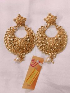 Gold Chandbali Earrings