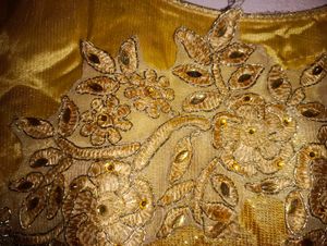 Elegant Gold Anarkali Gown