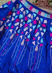 heavy blue skirt