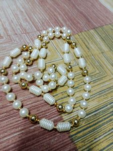 Pearl And Gold Tone Necklace