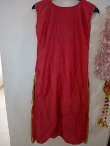 Partywear Mirror Work Front SlitKurti